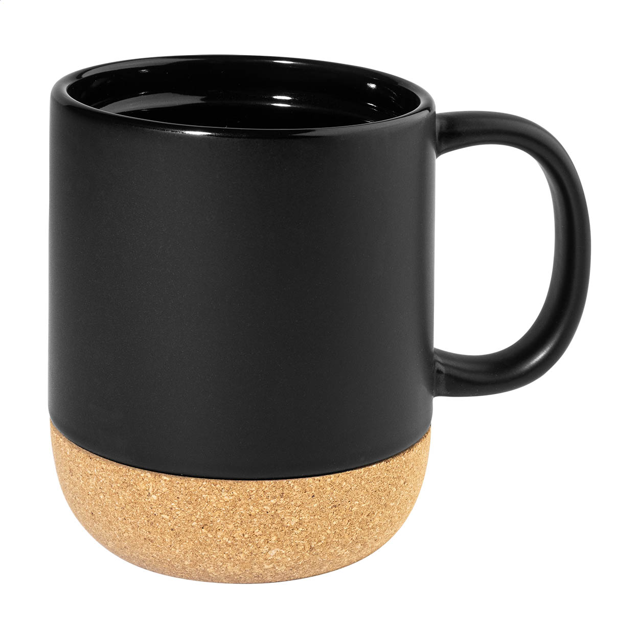 Tazza Kokomu in ceramica con base in sughero, 420 ml, con logo