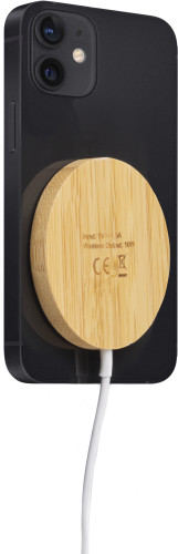 Caricabatterie Wireless in Bambù e TPE - Pietra de’ Giorgi