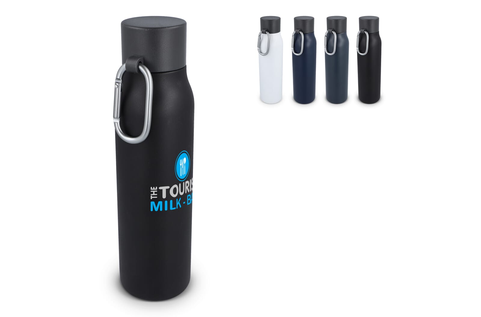 Thermos finitura opaca con moschettone 600ml