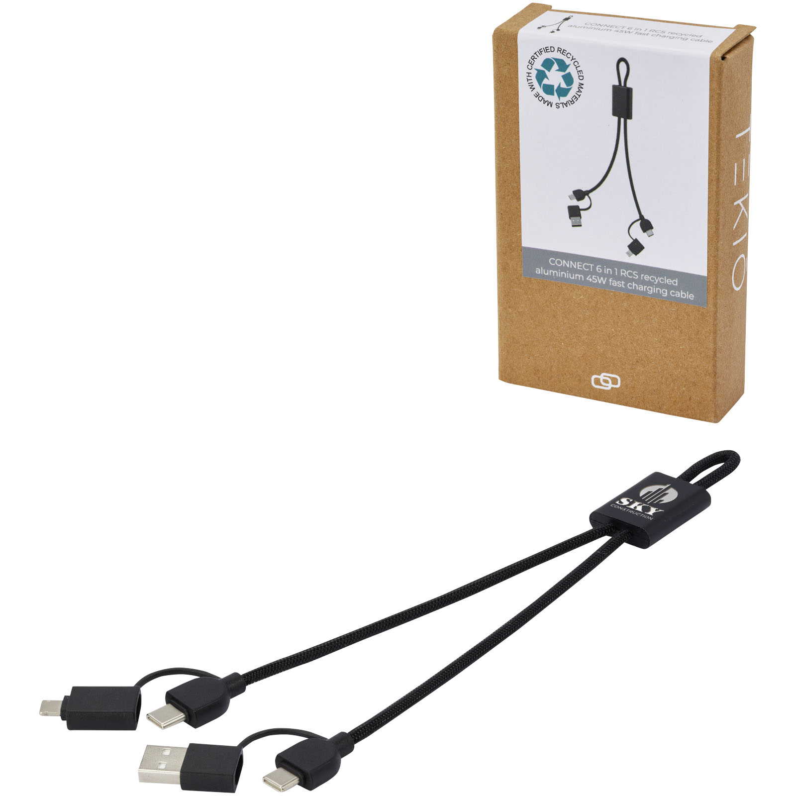 Cavo Universale 6-in-1 RCS in Alluminio Riciclato - Monte Argentario