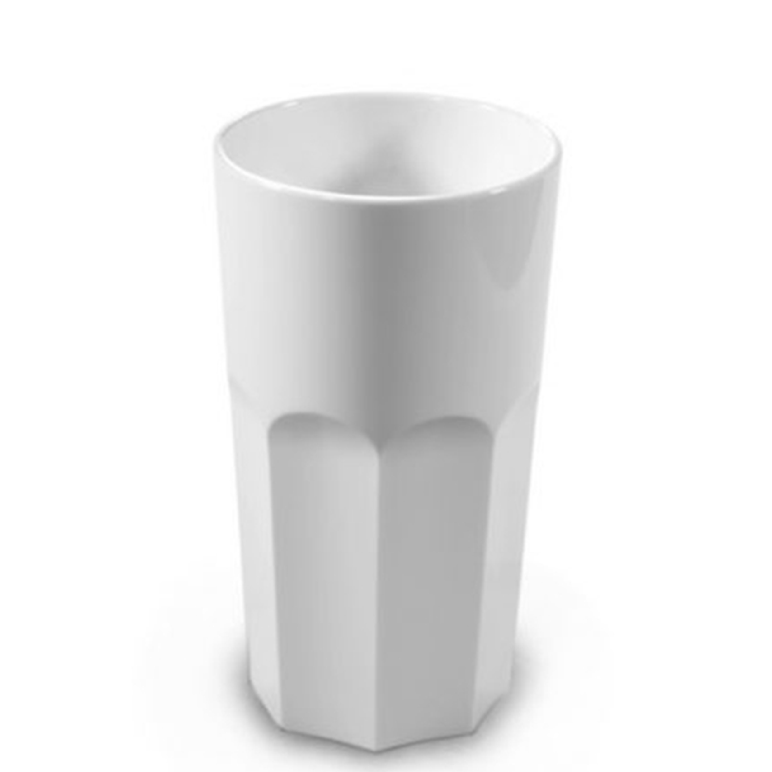 Bicchiere multifunzione in plastica bianco personalizzato (33 cl) - Naomi