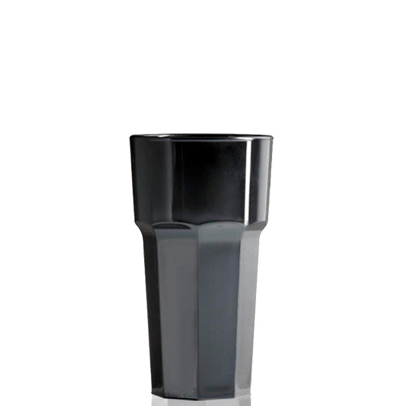 Bicchiere di plastica nero personalizzato (34 cl) - Dennis