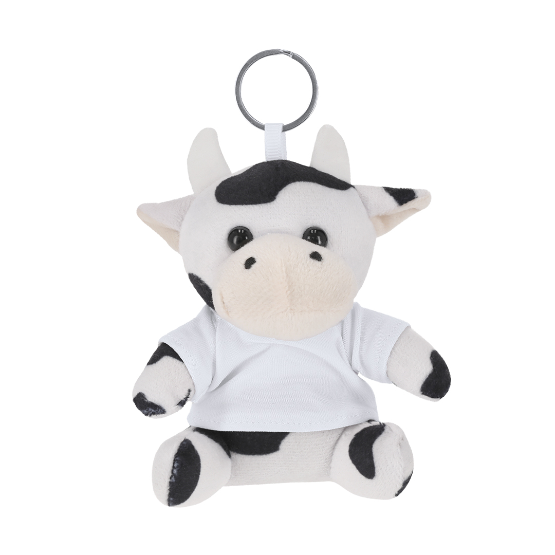 Portachiavi Peluche Mucca Personalizzabile - Figino Serenza stampato con logo