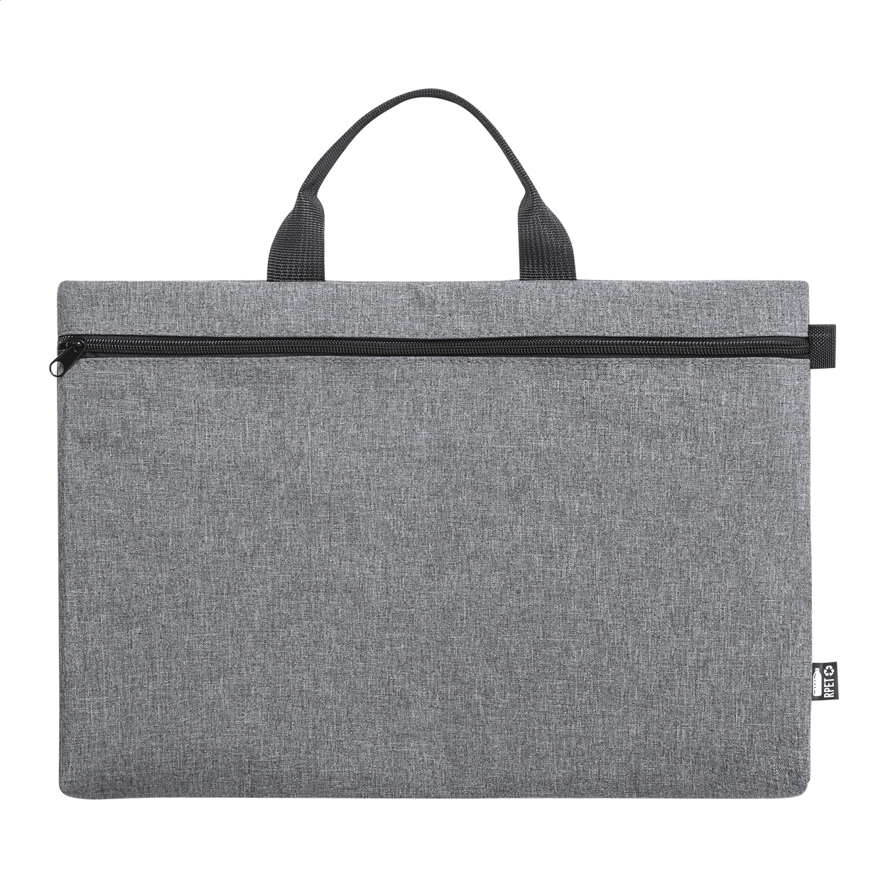Portadocumenti Slidox in poliestere RPET 600D con zip e il tuo logo stampato con logo