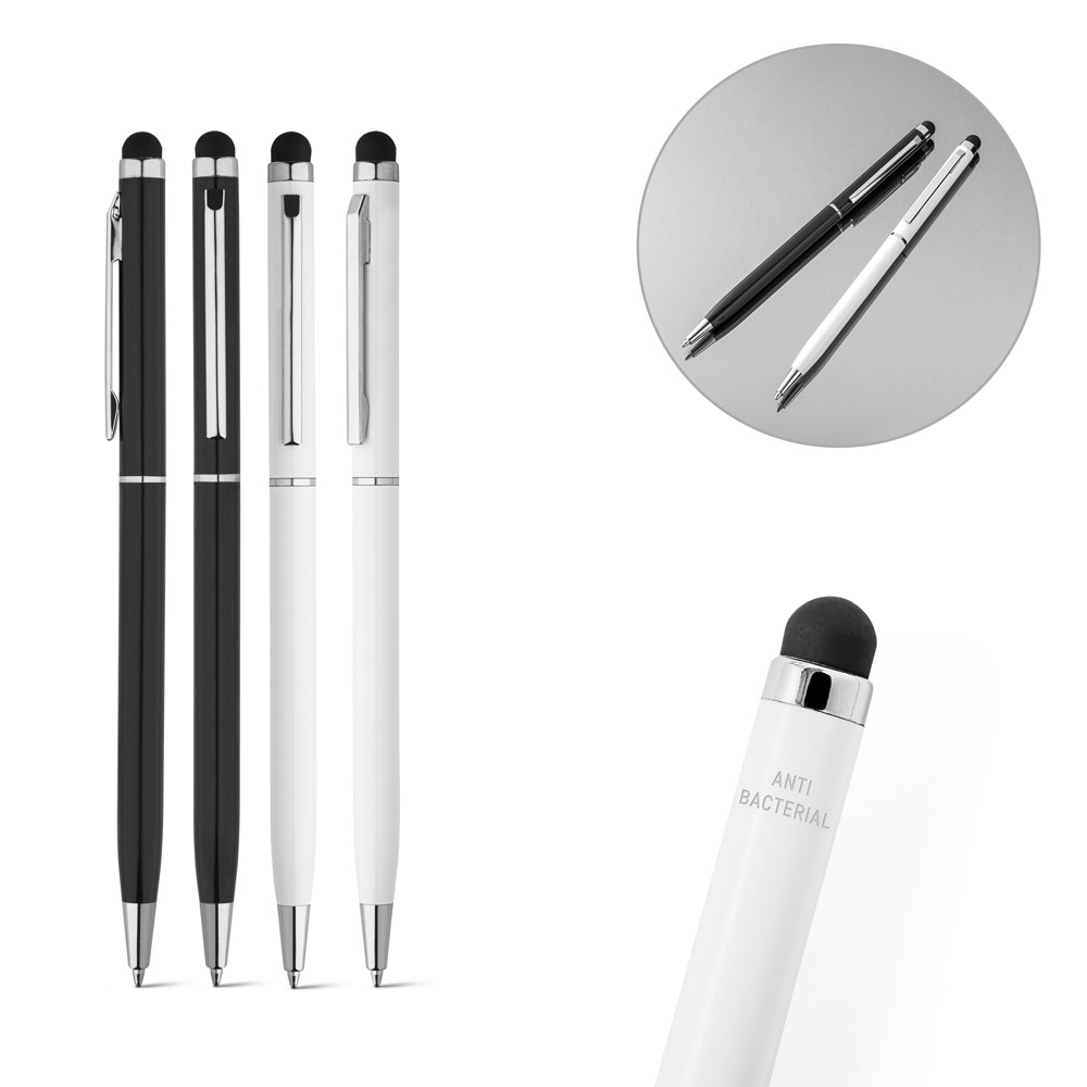 Penna a sfera antibatterica in alluminio - Ancona
