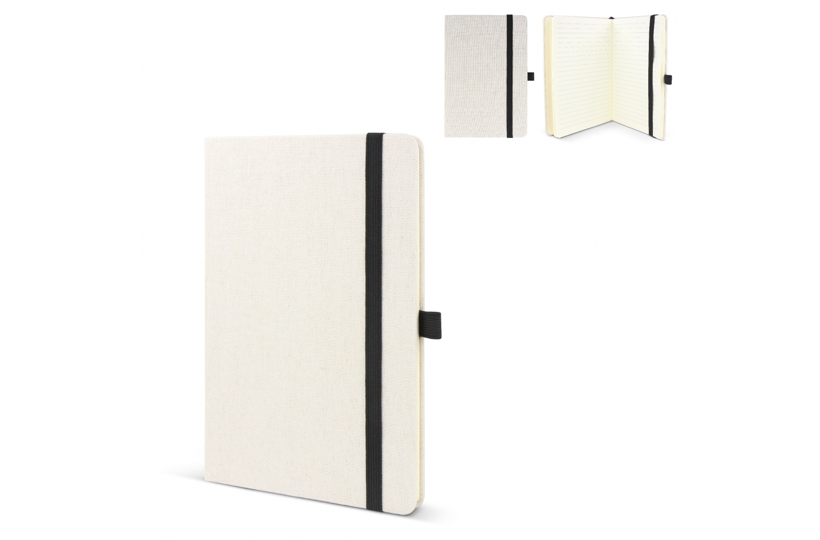 Notebook in cotone riciclato e R-PET A5 - Menaggio