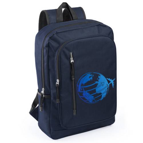 Zaino nero personalizzato con scomparto per laptop - New York