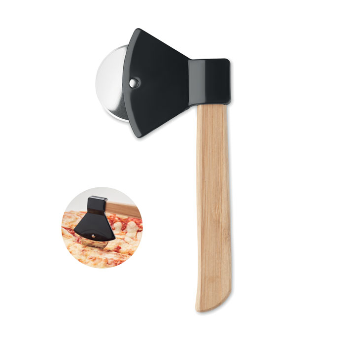 Tagliapizza a forma di ascia con manico in bambù - Arcore