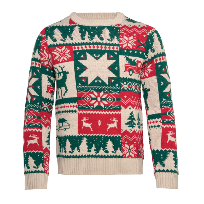 Maglione natalizio lavorato a maglia S-M