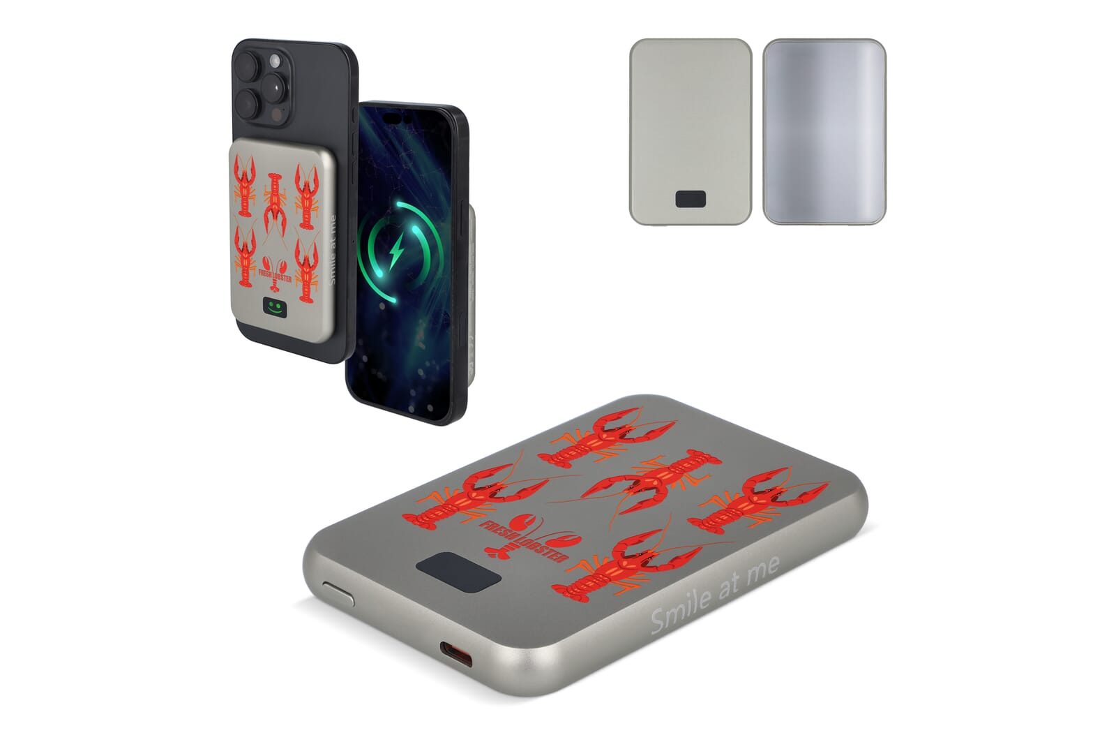 Sorriso Magnetico Caricabatterie Portatile a Specchio - Acquafredda