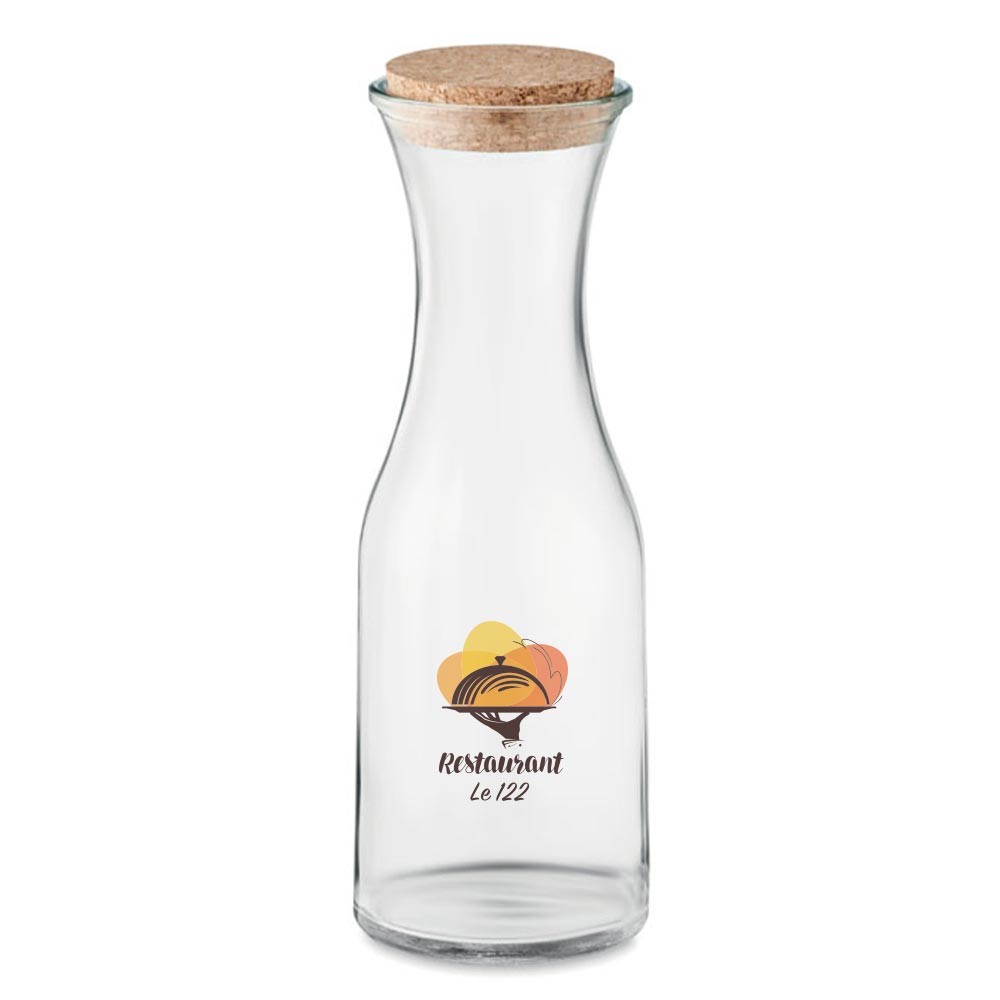 Carafe in vetro riciclato con coperchio di sughero - Campagnatico