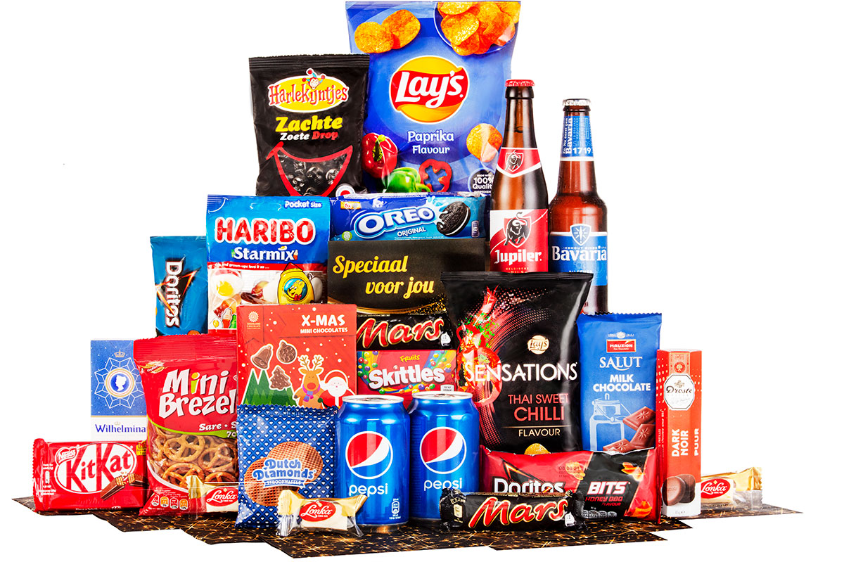 Cestino gourmet "Sweet Moment" con 27 prelibatezze