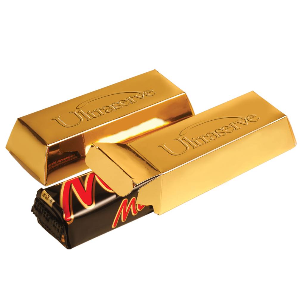 Tavoletta di cioccolato personalizzata con confezione dorata