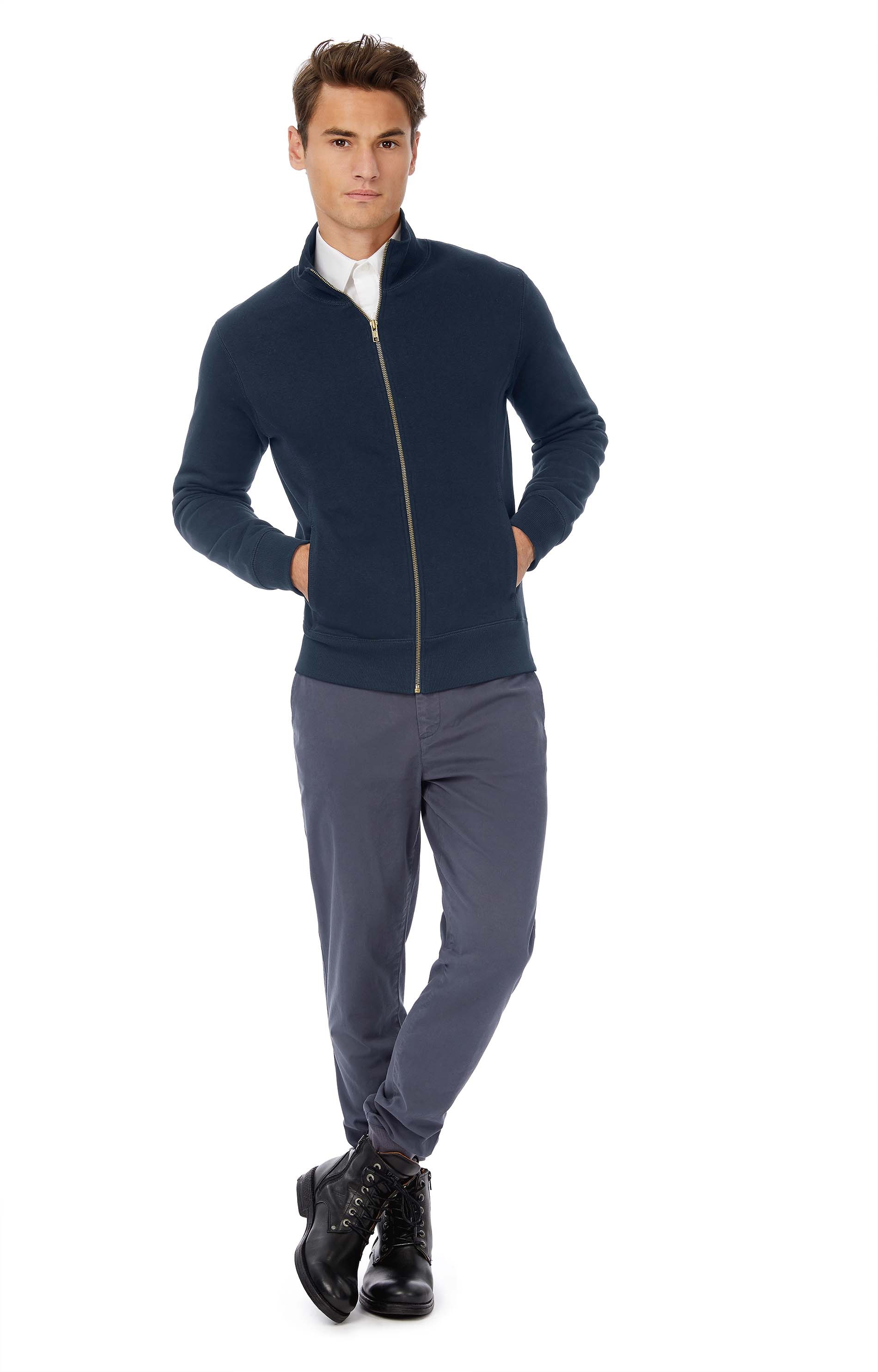 Maglione con colletto alto in cotone pettinato poliestere - Santa Cristina e Bissone