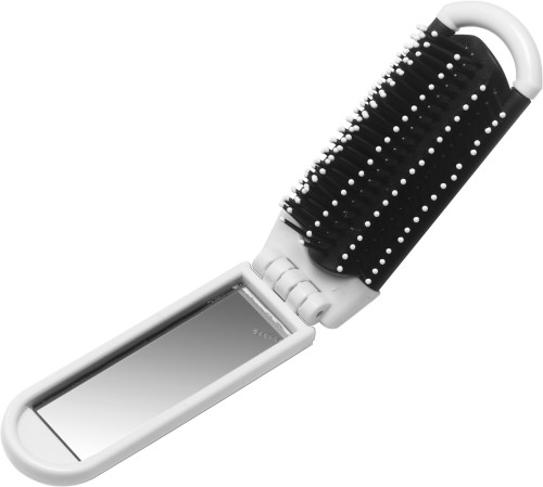 Spazzola per capelli pieghevole in plastica con specchio - Palazzolo sull’Oglio