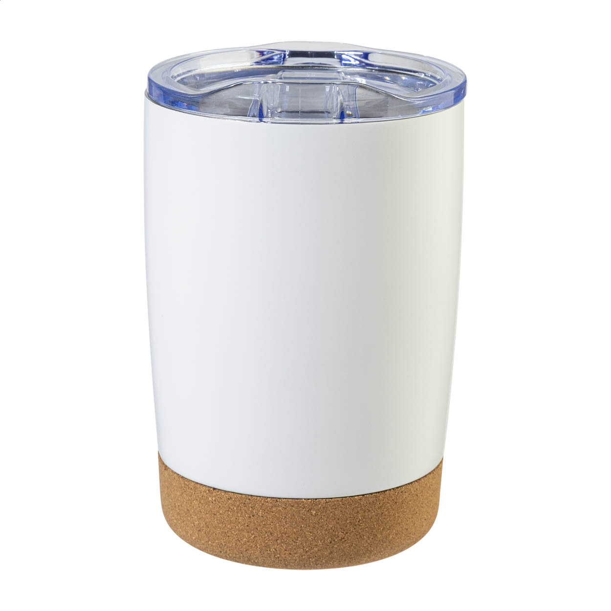 Tazza termica Tercox in acciaio inox con base in sughero, 380 ml, con il tuo logo