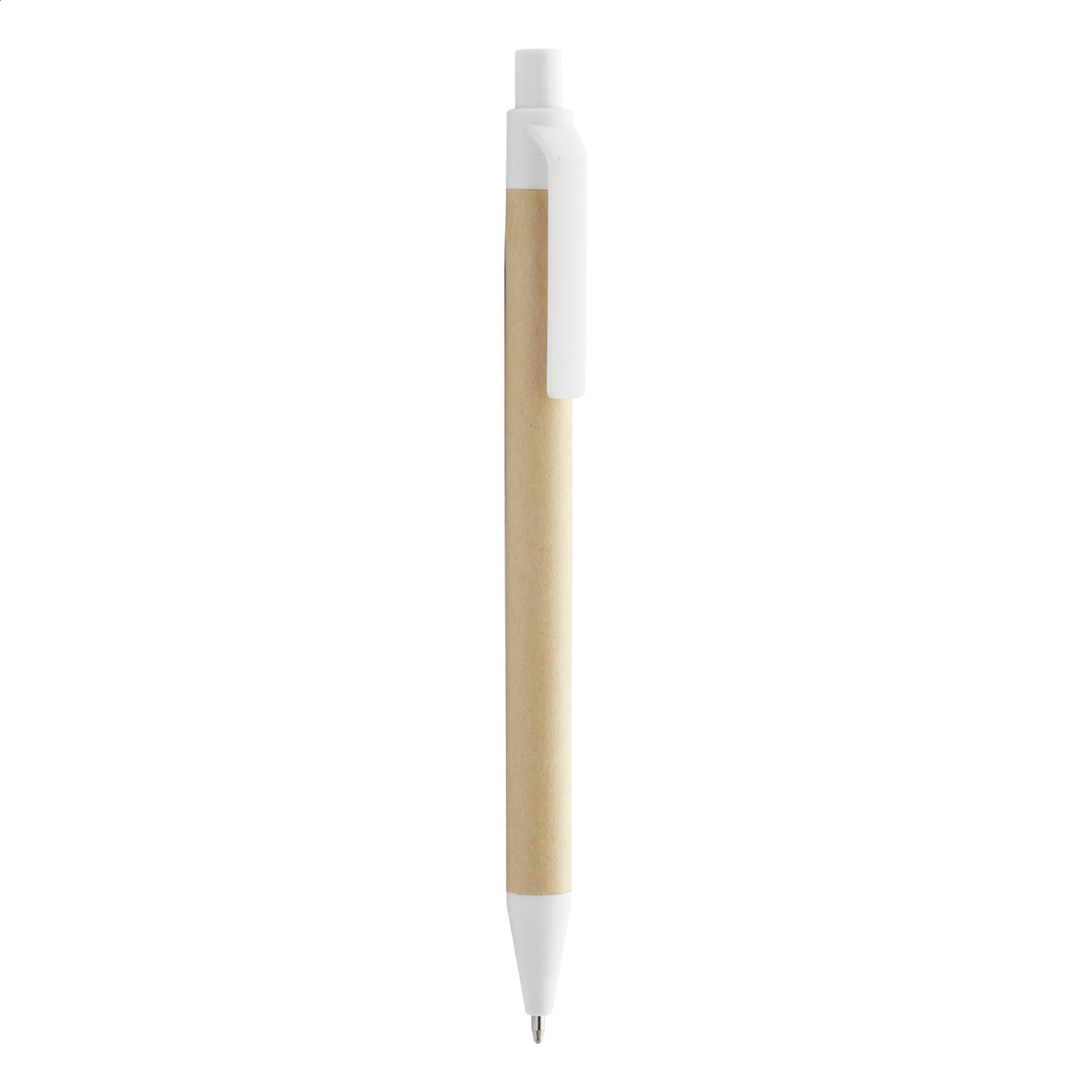Penna a sfera Plarri in carta riciclata e PLA biodegradabile con logo