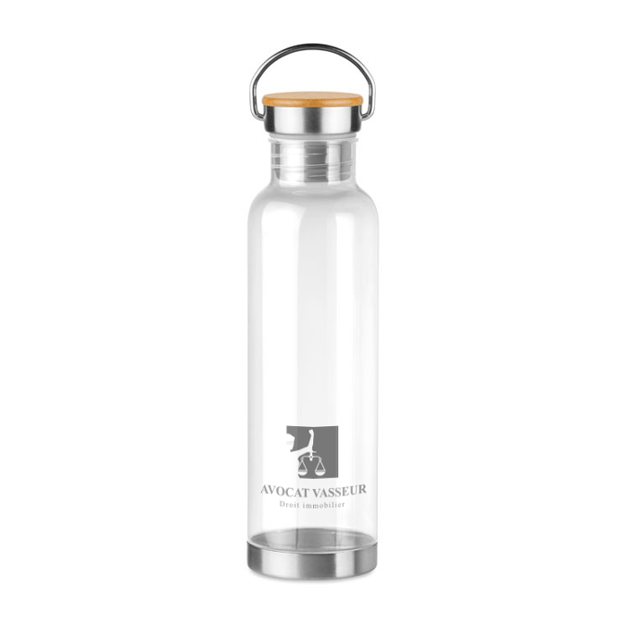 Bottiglia per bere Tritan senza BPA con dettaglio in bambù 800ml - Motta Visconti