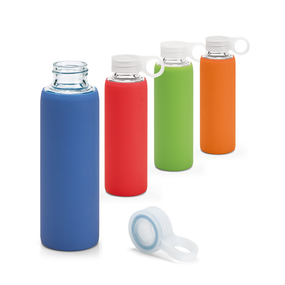 Bottiglia in vetro borosilicato con protezione in silicone - Bovino