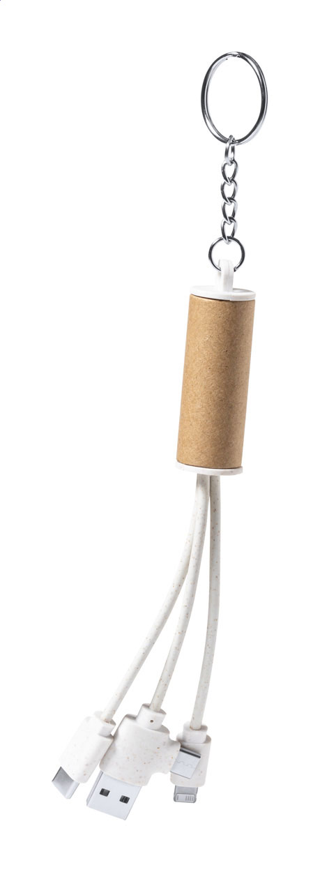Cavo USB portachiavi EcoCharge - Cassina de’ Pecchi stampato con logo