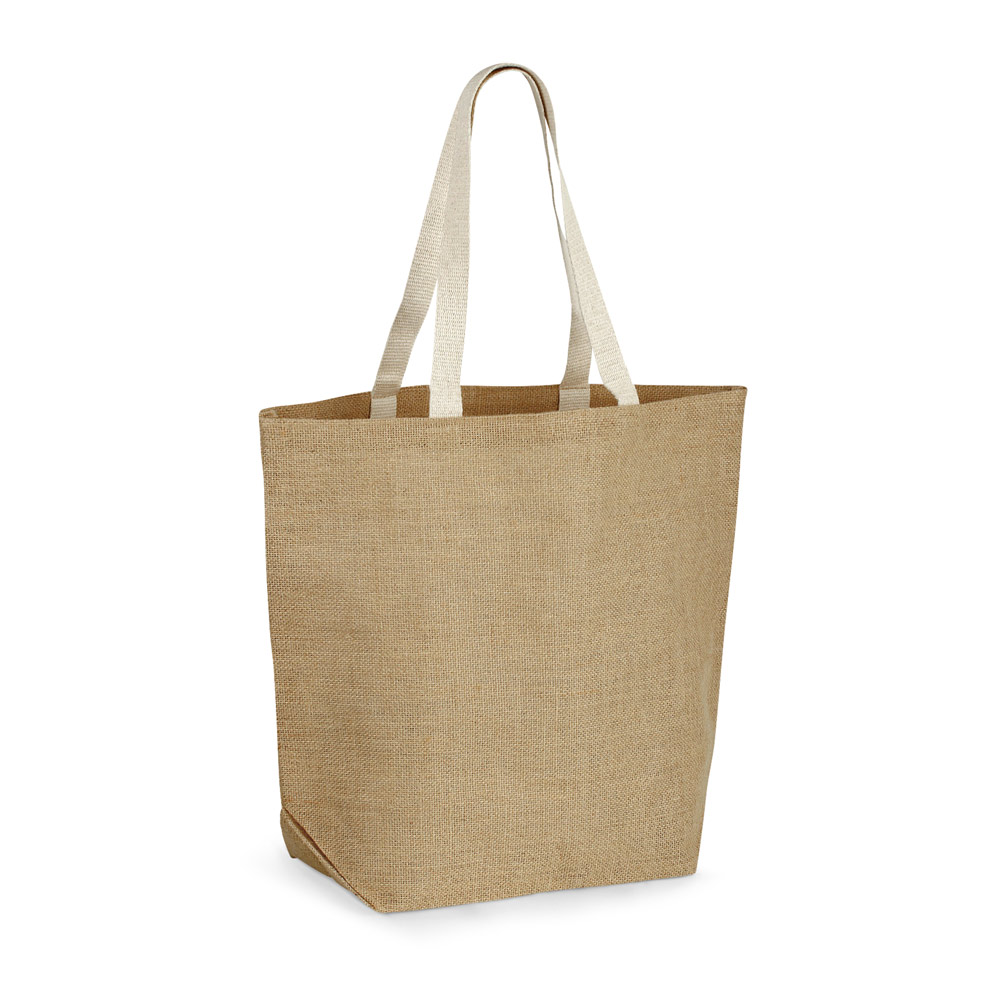 Borsa da shopping in iuta laminata