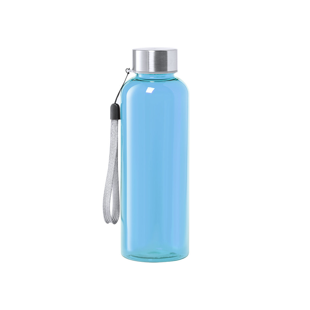 Bottiglia d'acqua Tritan trasparente resistente al calore senza BPA da 500ml con tappo in acciaio inox - Casaletto Lodigiano