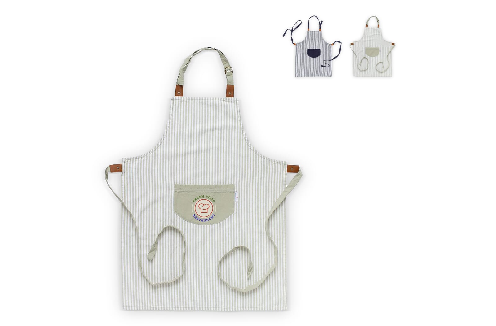 Grembiule Vittorioso con Strisce - Calvagese della Riviera stampato con logo