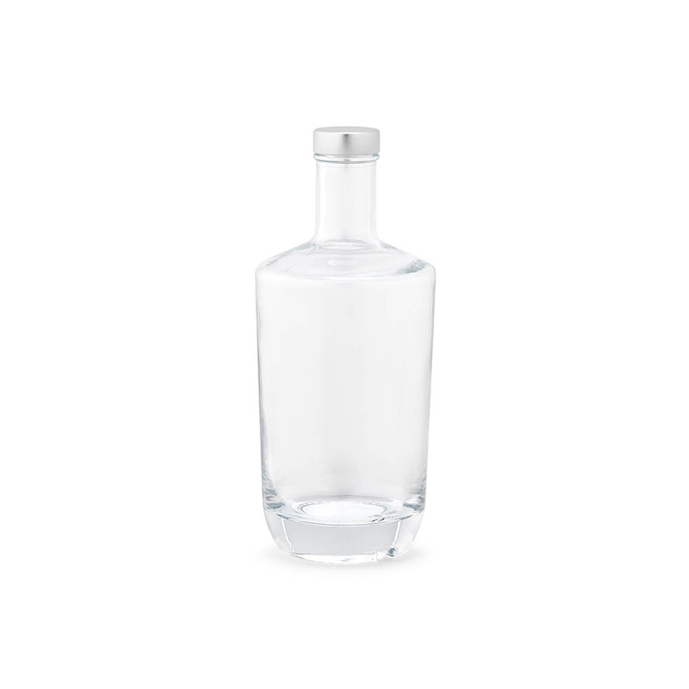Bottiglia in vetro Trent da 790 ml con tappo GPI argentato e logo