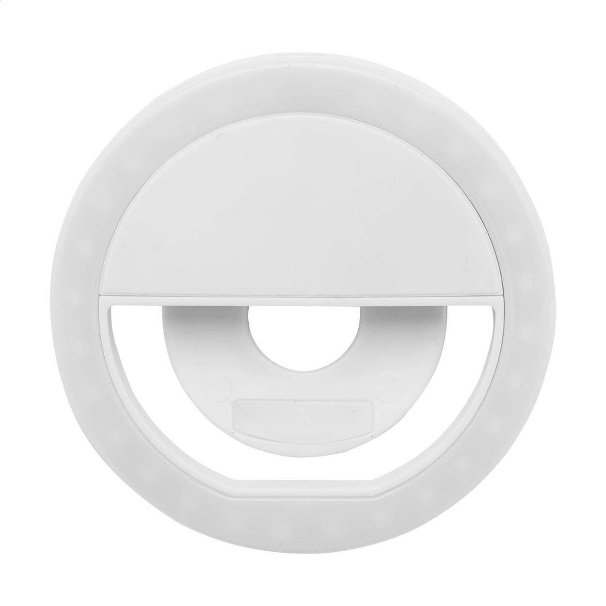 Luce anulare per selfie Radiance personalizzata in ABS riciclato, 28 LED