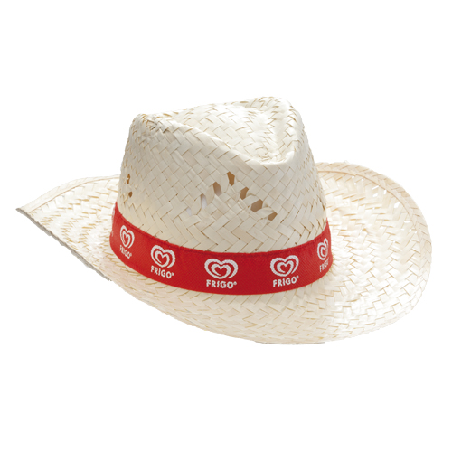 Cappello di paglia bianco con nastro interno confortevole e fori di ventilazione - Farnese
