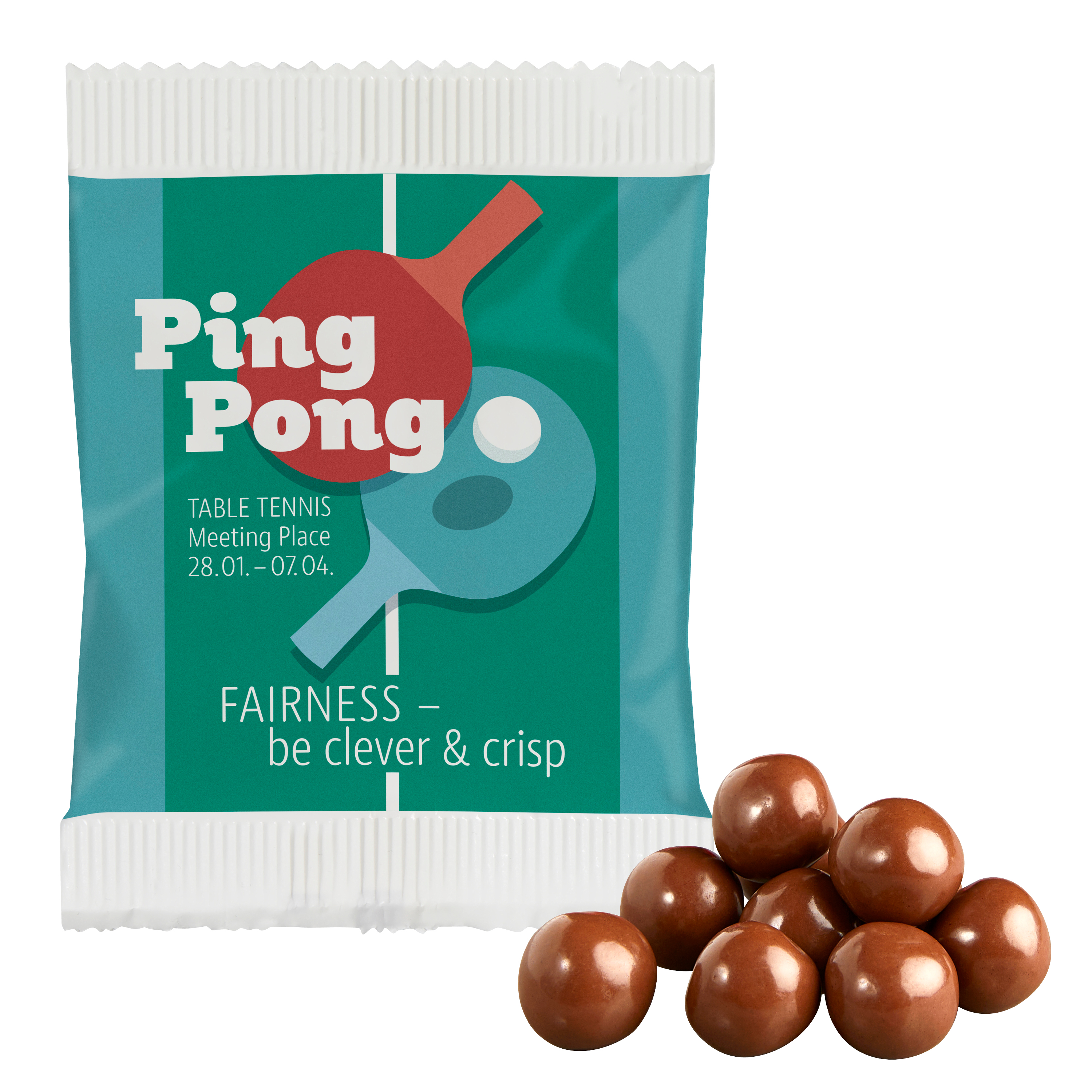 Sfere Croccanti al Cioccolato - Faedo Valtellino stampato con logo