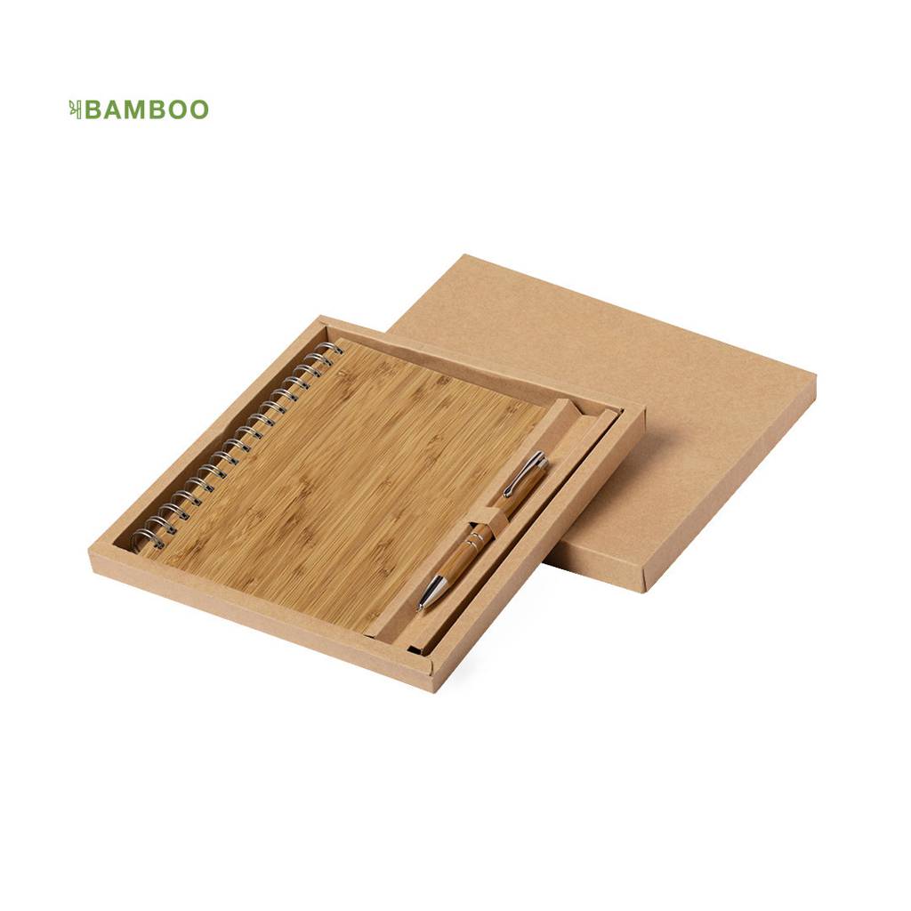 Set Eco-Friendly di Taccuino e Penna in Bamboo - San Rocco al Porto