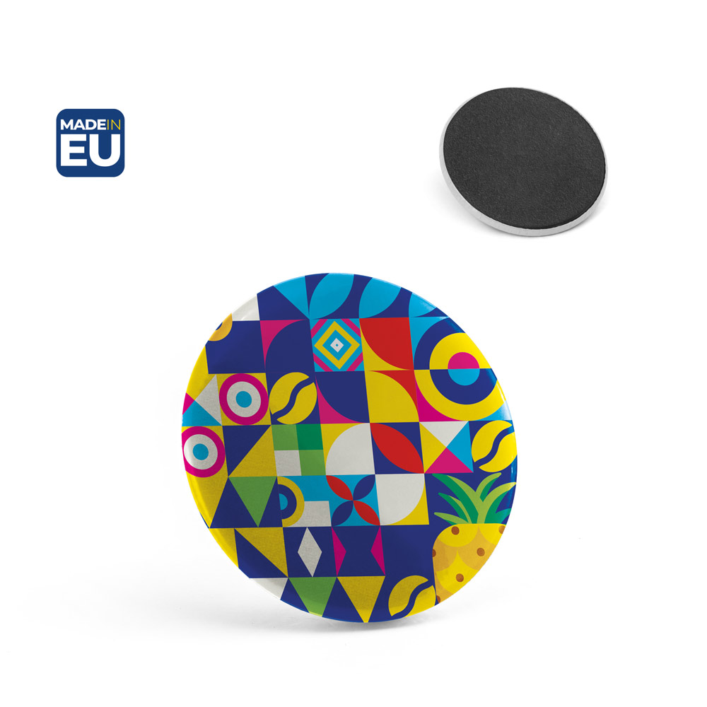 Spilla Button P'IN 7 magnetica personalizzata, ø50 mm