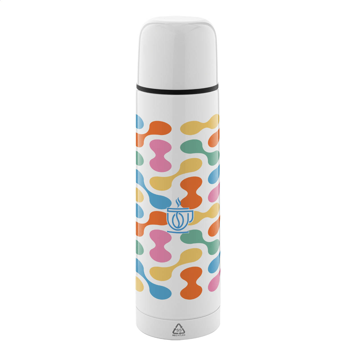 Thermos Rebusta Subo in acciaio riciclato per sublimazione, 500 ml, con logo