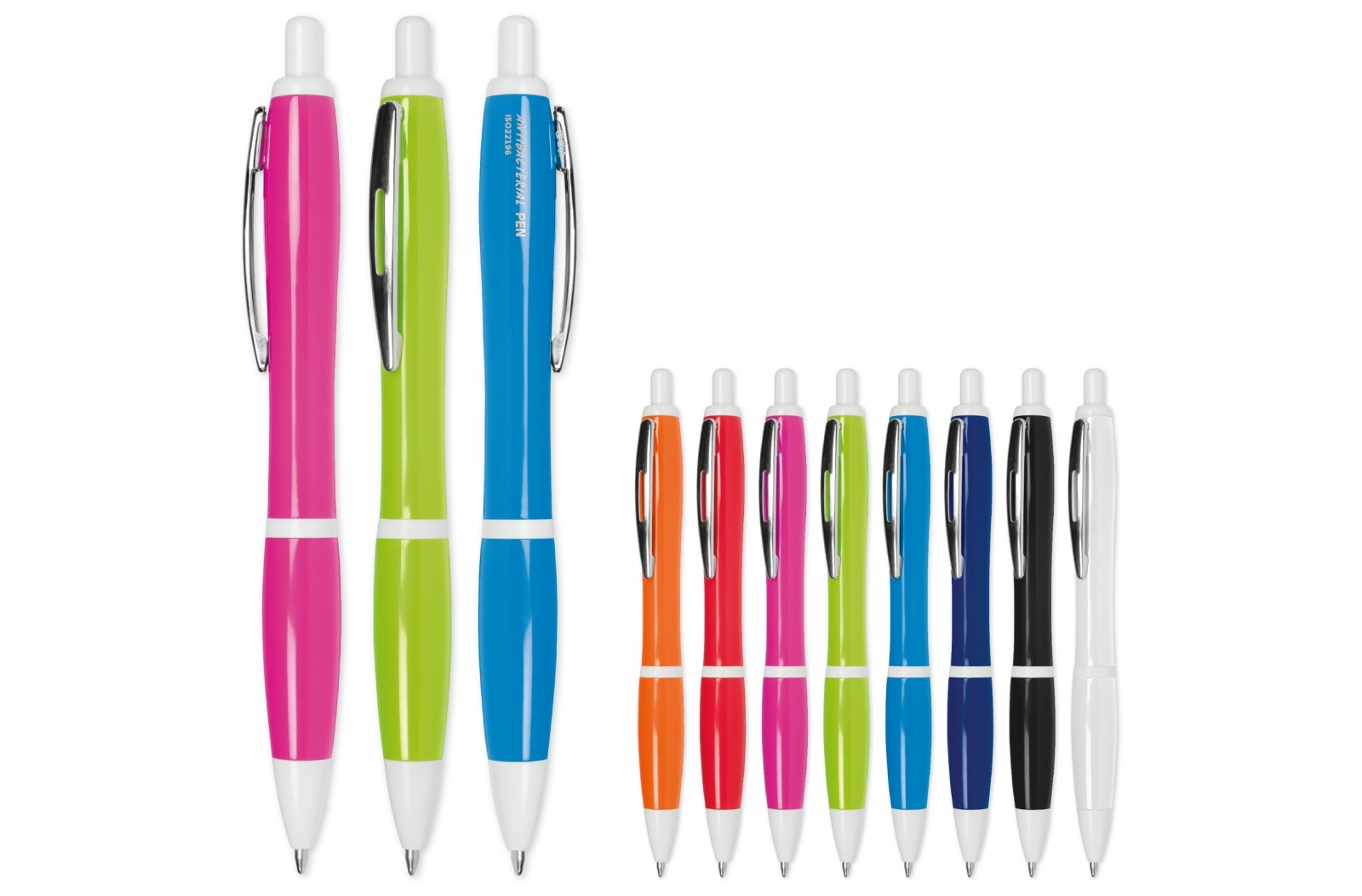 Penna antibatterica in ABS con clip metallica - Sulzano