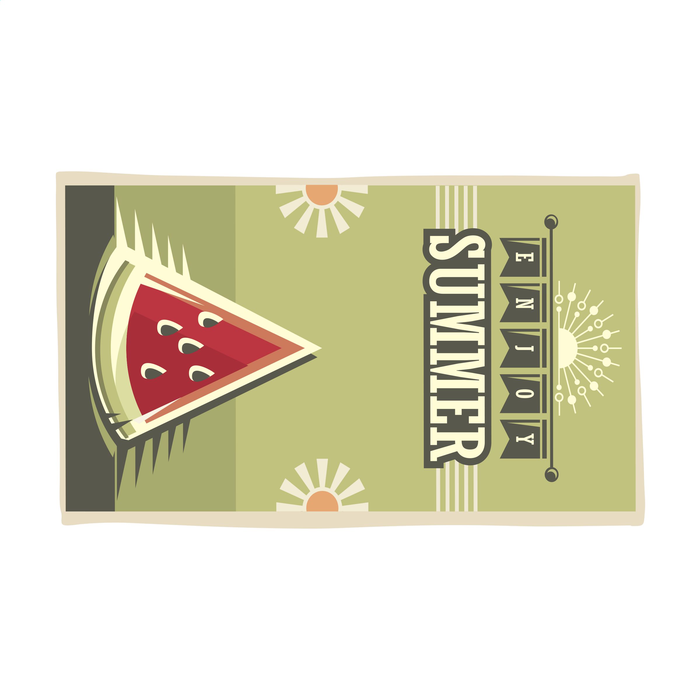 Lussuoso telo da spiaggia stampato a colori pieno realizzato in RPET e cotone - Romagnese