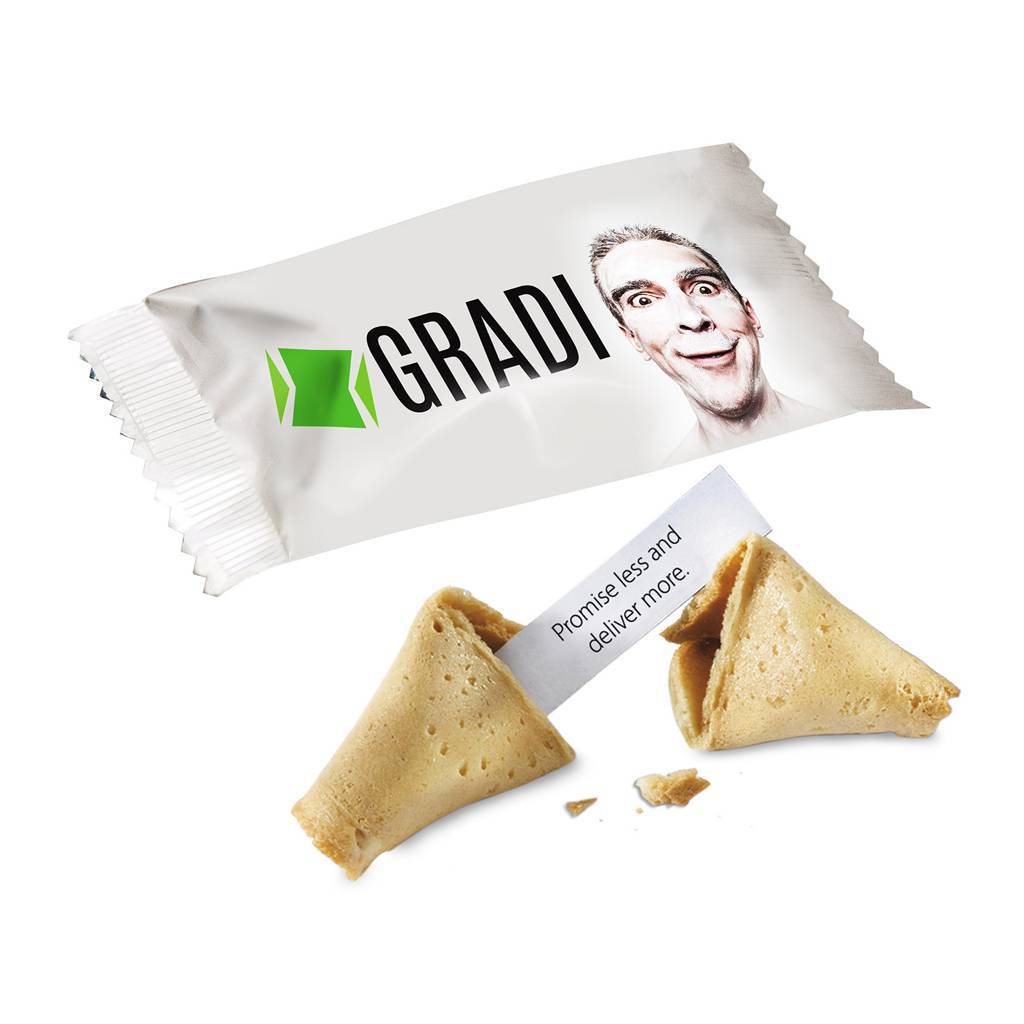 Biscotto della fortuna stampato con logo