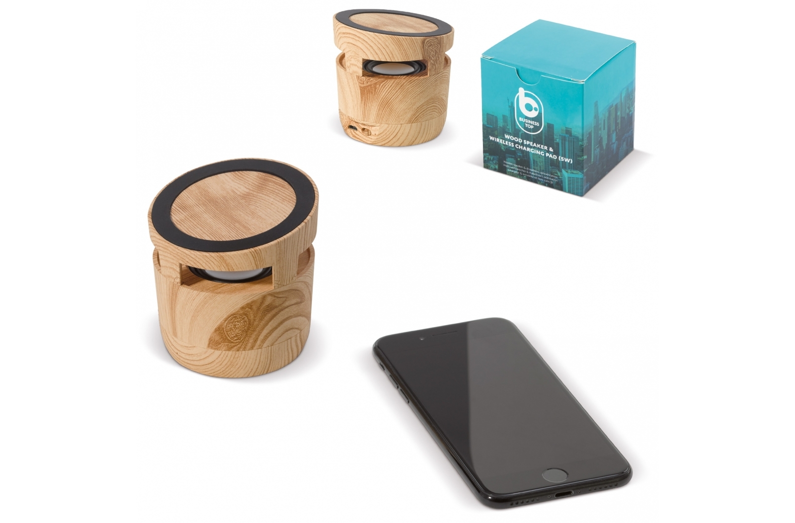 Lussuosa cassa wireless in legno con caricabatterie - Bizzarone
