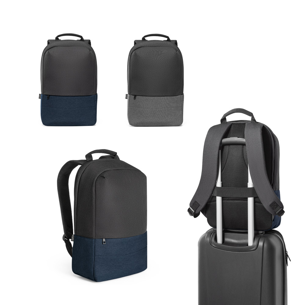 GENOA BPACK. Zaino antifurto in poliestere riciclato ad alta densità 600D