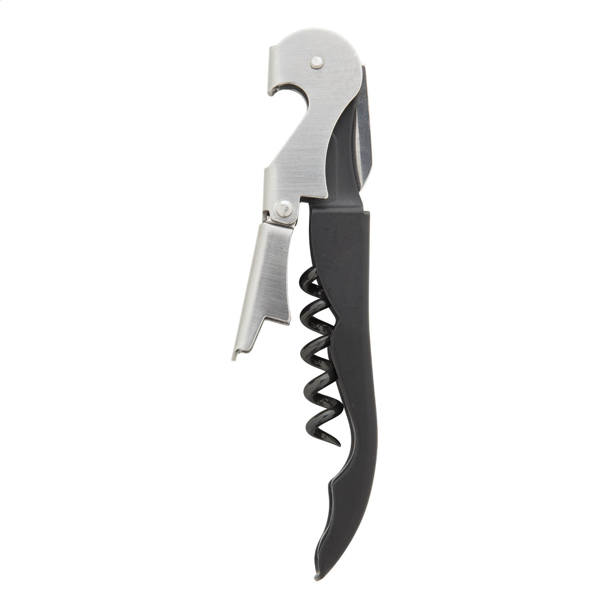 Cavatappi Umbria personalizzato in metallo con apribottiglie stampato con logo