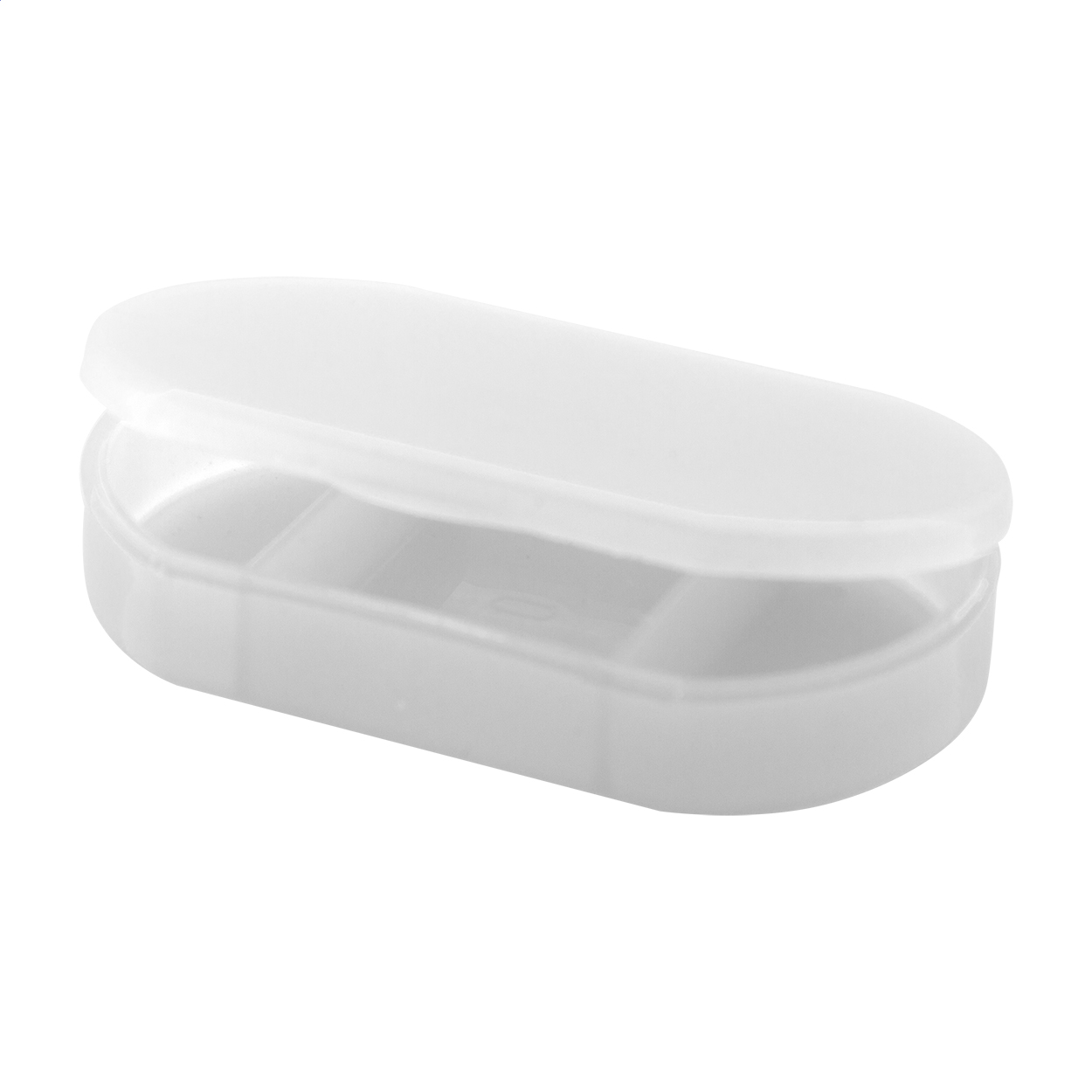 Portapillole Tripill in plastica con 3 scomparti e il tuo logo