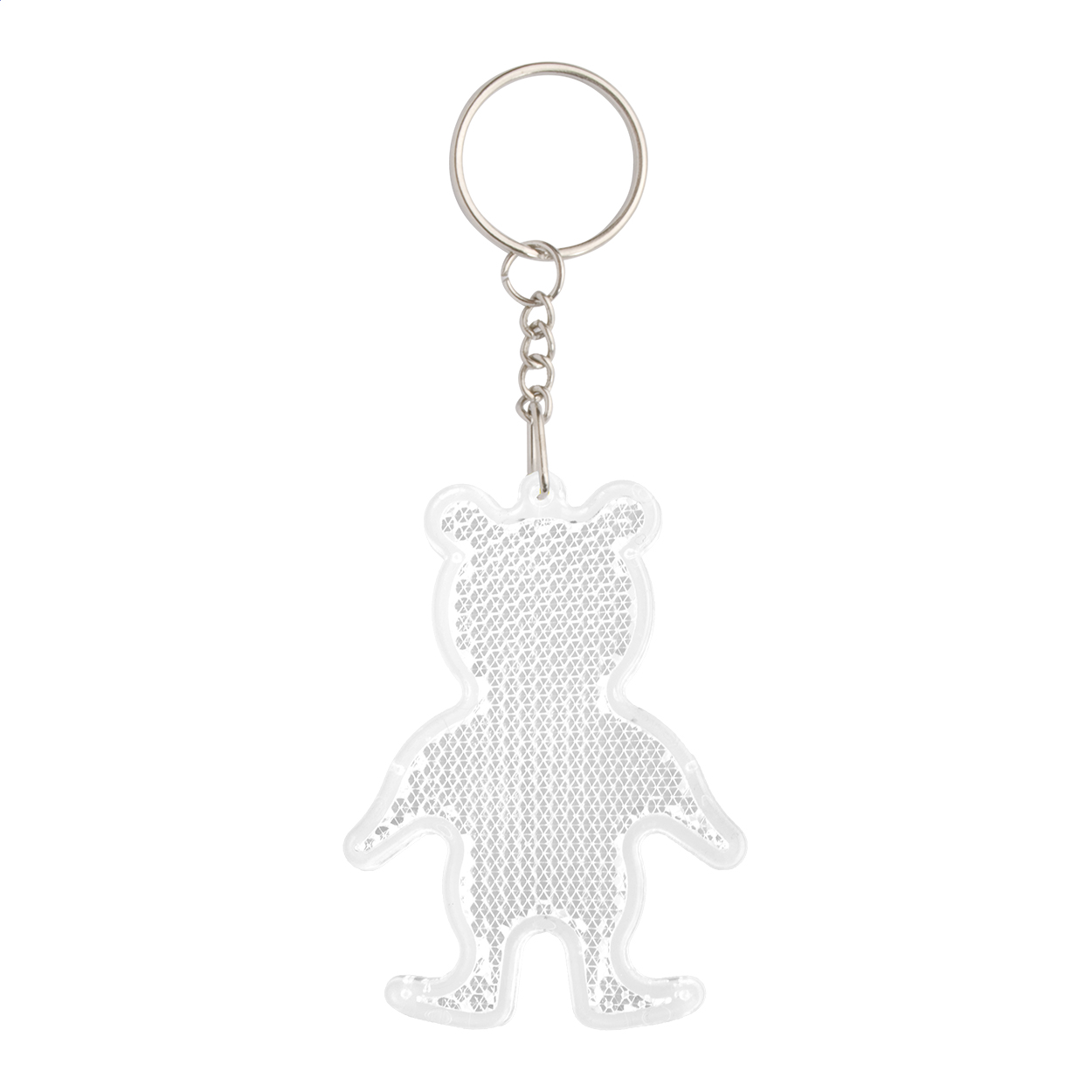 Portachiavi riflettente Safebear personalizzato a forma di orsetto stampato con logo