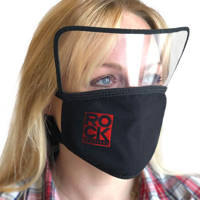 Maschera in tessuto personalizzata con visiera protettiva per coronavirus - Alfalfa