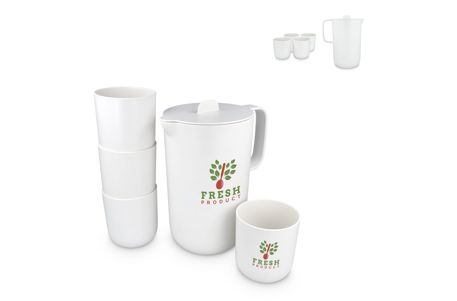 Set di Bicchieri e Caraffa EcoLiv in rPET - Cappella Cantone