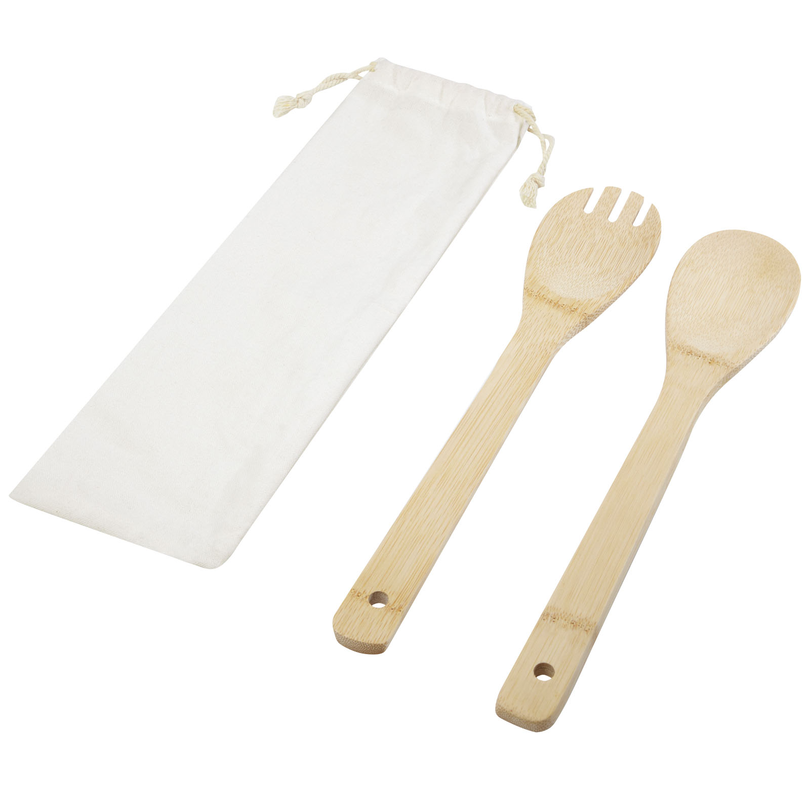 Set di cucchiaio e forchetta per insalata in bambù - Scandicci