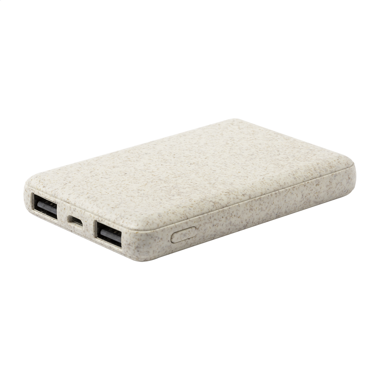 Power bank Durum in paglia di grano ecologica da 5000 mAh con il tuo logo