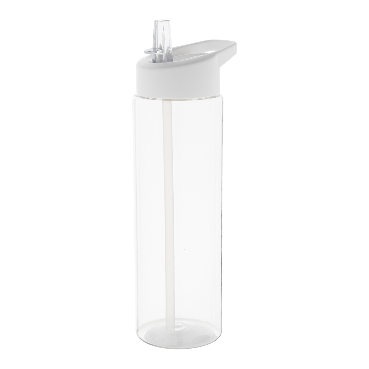 Borraccia sportiva Fitty 650 ml in RPET personalizzata con cannuccia