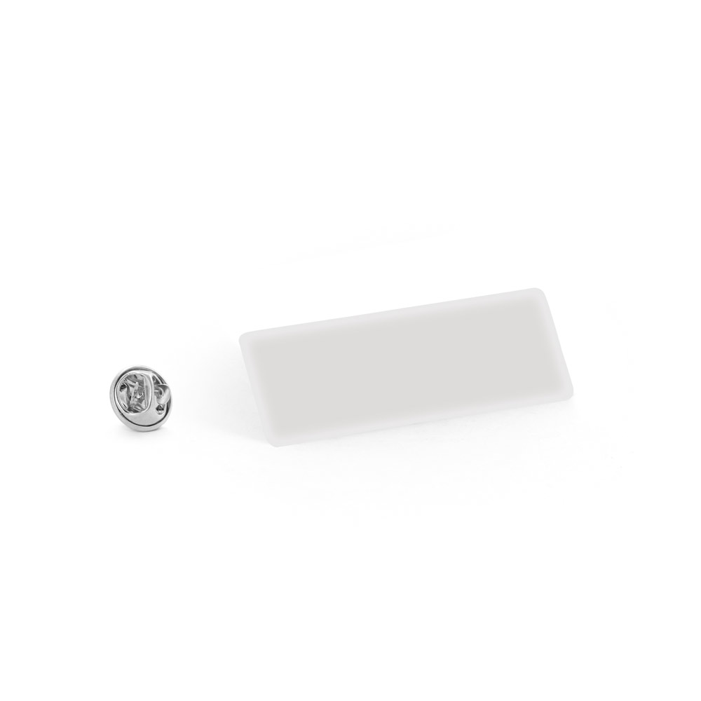 Badge flessibile resinato rettangolare Doming 9 personalizzato, 35 × 12 mm