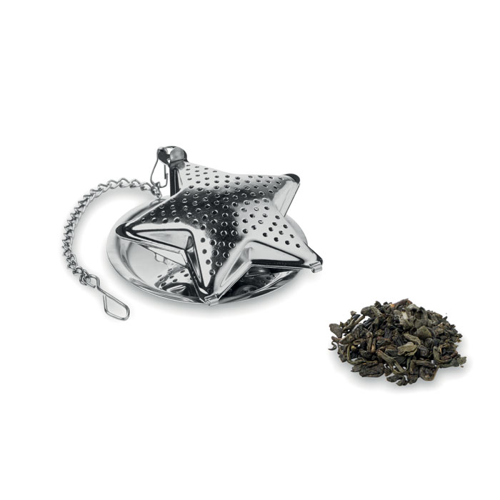 Infusore per tè in foglia libera in acciaio inossidabile con catena estesa e mini piattino - Varese