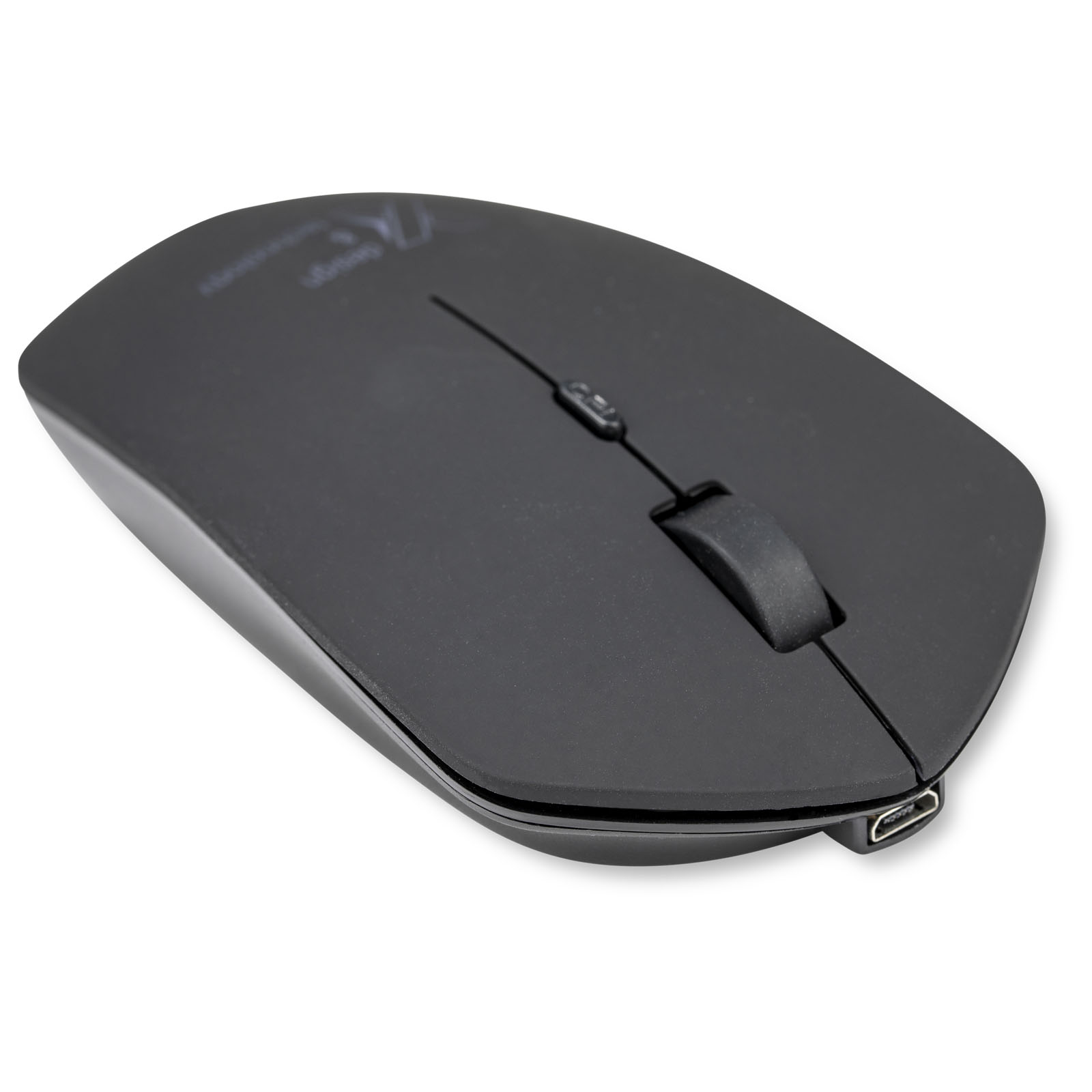 Mouse wireless con logo luminoso ricaricabile e trattamento antibatterico - Ospitaletto